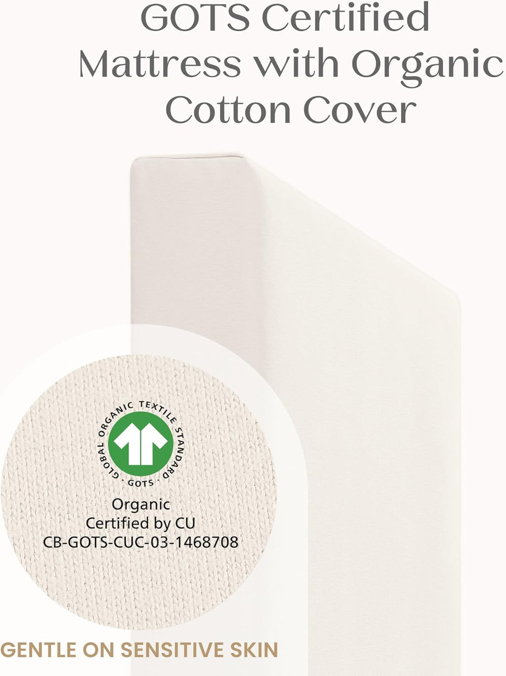 Delta Children CleanEarth Certified Organic Crib and Toddler Mattress – GOTS Certified, Non-Toxic Breathable Baby Mattress - Regulates Temperature, 10-Year Warranty