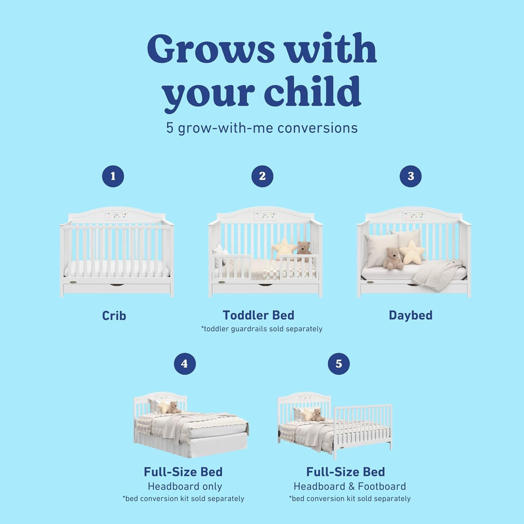 Graco® Story Customizable 5-in-1 Convertible Crib with Drawer