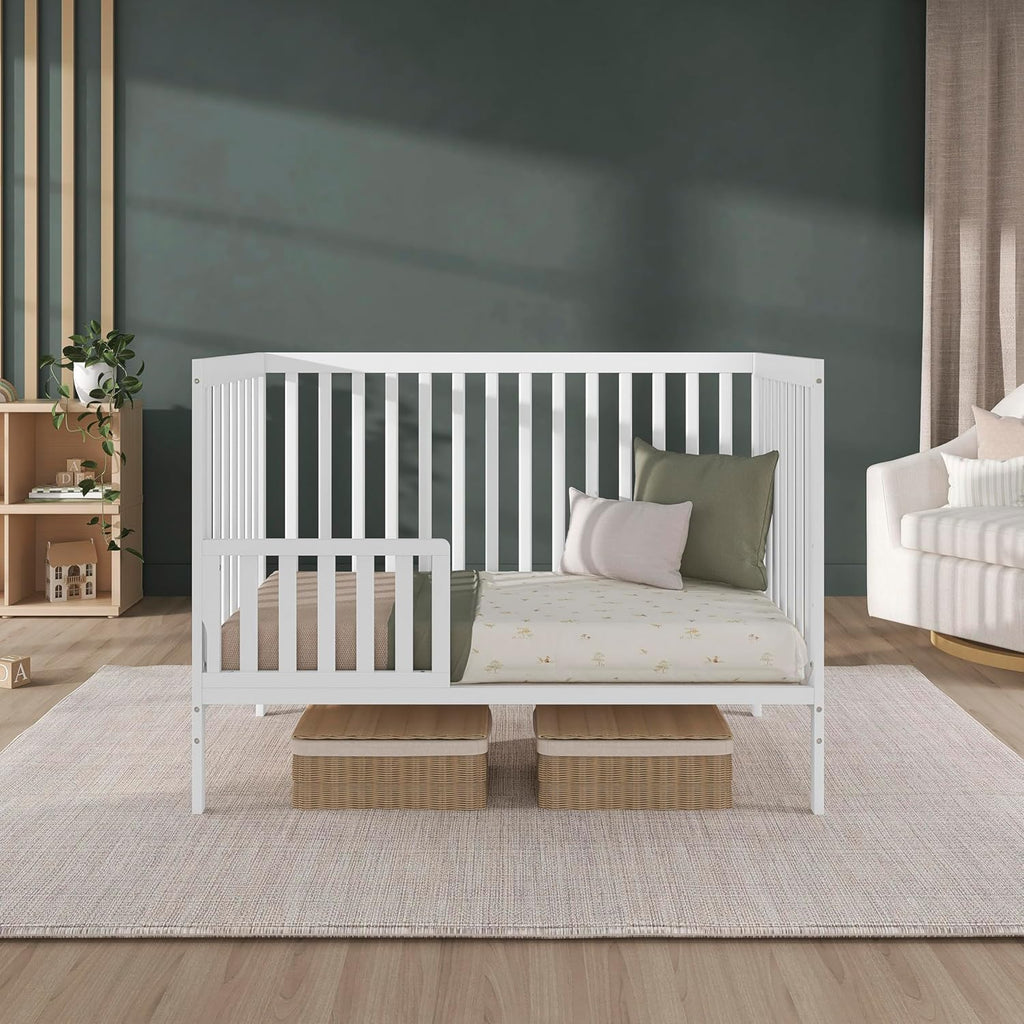 Bundle of Dream On Me Synergy 5-in-1 Convertible Crib & Honeycomb Orthopedic Full Size Crib Mattress, Greenguard Gold Certified, Adjustable Height, Firm Fiber Support, Waterproof Cover