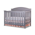 Sorelle Furniture Berkley Round Top Crib, Classic 4-in-1 Convertible Crib, Made of Wood, Non-Toxic Finish, Wooden Baby Bed, Toddler Bed, Child's Daybed and Full-Size Bed, Nursery Furniture-Gray
