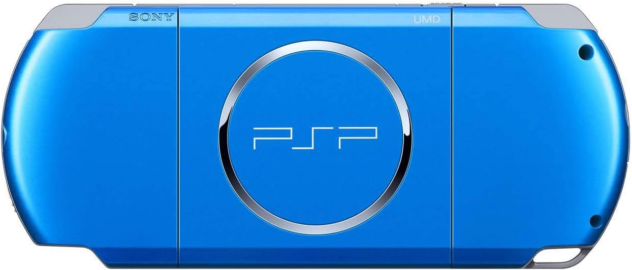Sony PSP Slim and Lite 3000 Series Handheld Gaming Console with 2 Batteries (Blue)(Renewed)