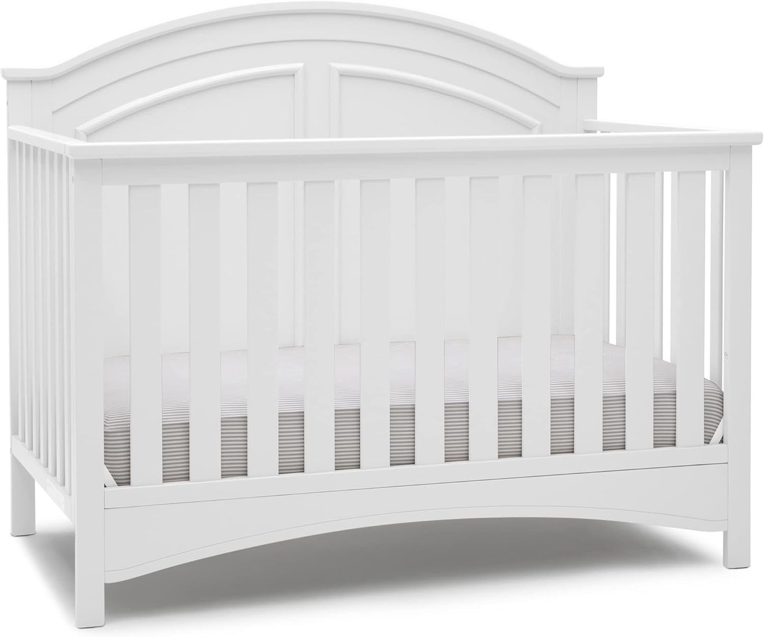 Delta Children Perry 6-in-1 Convertible Crib - Greenguard Gold Certified, Bianca White