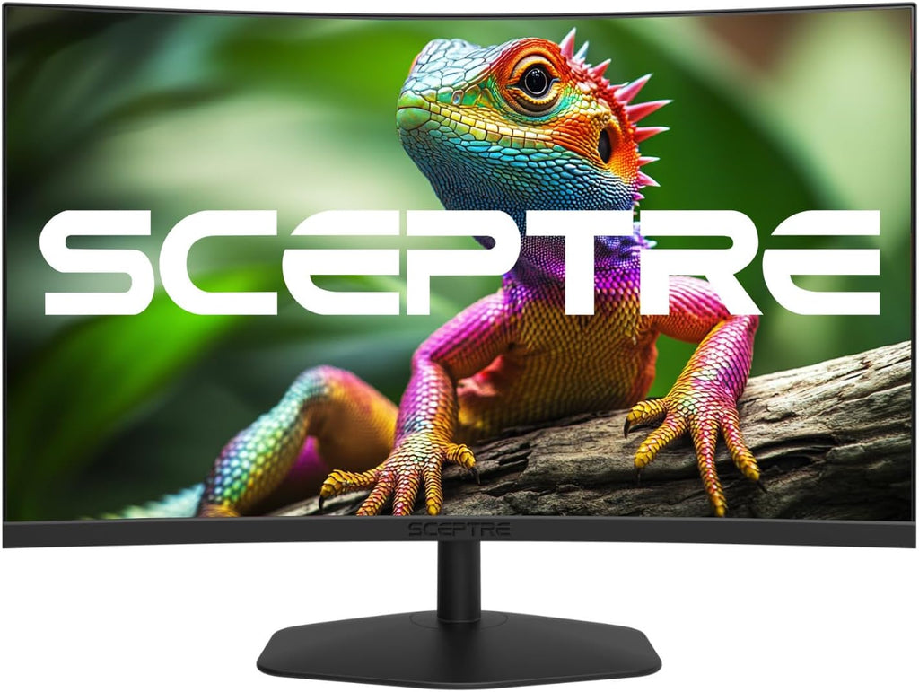 New! Sceptre Curved 27-inch Gaming Monitor 1500R 100Hz HDMI X2 DisplayPort 1ms 100% sRGB, Build-in Speakers Machine Black 2026 (C275W-FW100T)