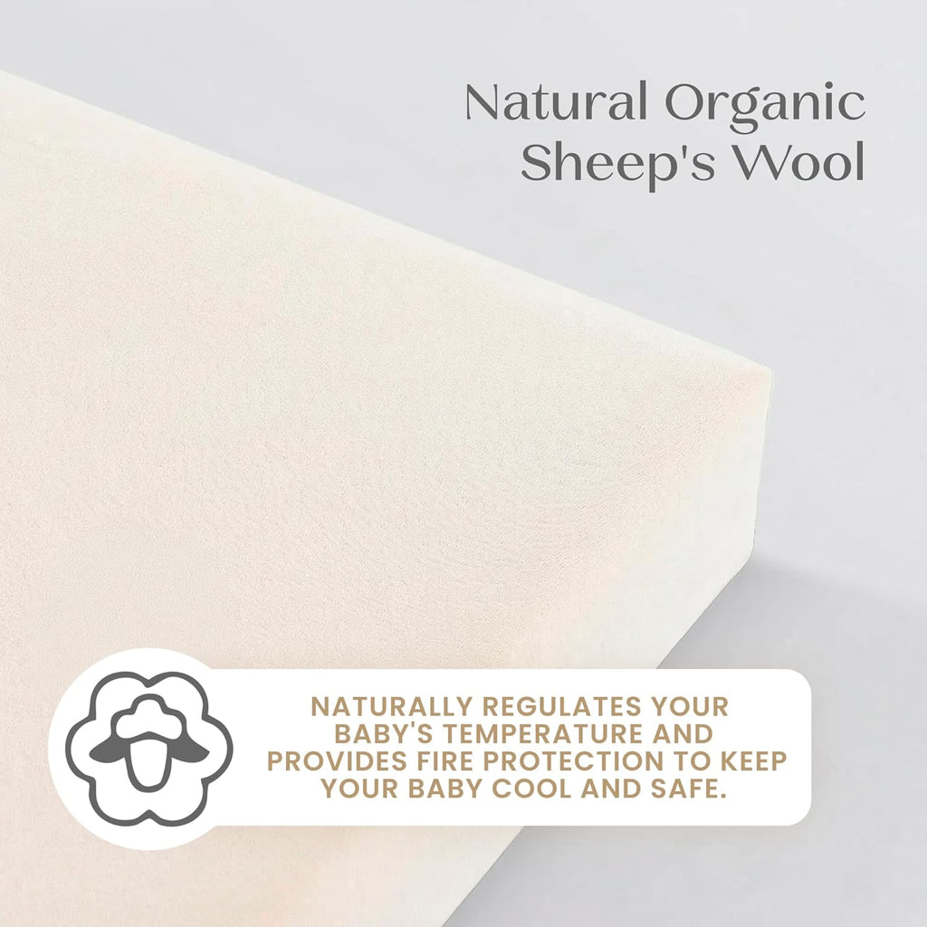 Delta Children CleanEarth Certified Organic Crib and Toddler Mattress – GOTS Certified, Non-Toxic Breathable Baby Mattress - Regulates Temperature, 10-Year Warranty