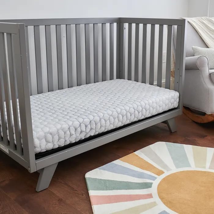 Lullaby Earth Gentle Start Breathable Infant & Toddler Crib Mattress - Lightweight & Waterproof - Non-Toxic for Baby & Toddler Bed
