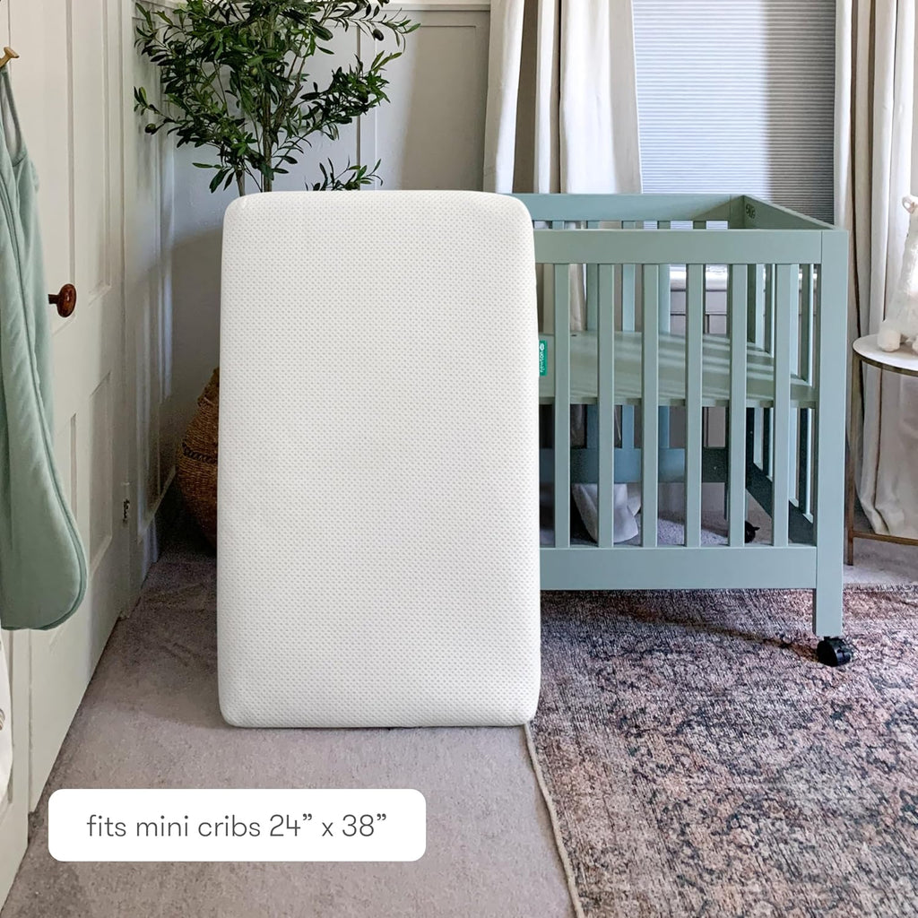 Newton Baby Mini Crib Mattress 24" x 38" - Ultra-Breathable Proven to Reduce Suffocation Risk, 100% Washable - Removable Cover Included, GREENGUARD Gold