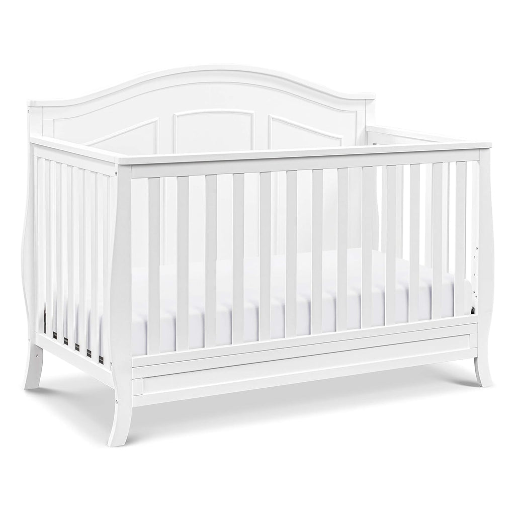 Davinci Emmett 4-in-1 Convertible Crib - GREENGUARD Gold Certified - Converts from Baby Crib to Toddler Bed, Daybed, and Full-Size Bed Effortlessly - 4 Adjustable Heights - Wooden White Crib