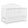 Davinci Emmett 4-in-1 Convertible Crib - GREENGUARD Gold Certified - Converts from Baby Crib to Toddler Bed, Daybed, and Full-Size Bed Effortlessly - 4 Adjustable Heights - Wooden White Crib