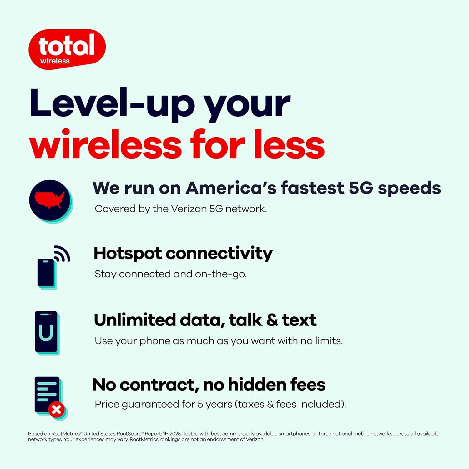 Total Wireless $100 Payment Card | Redeemable Value for Total Max 5G Plan