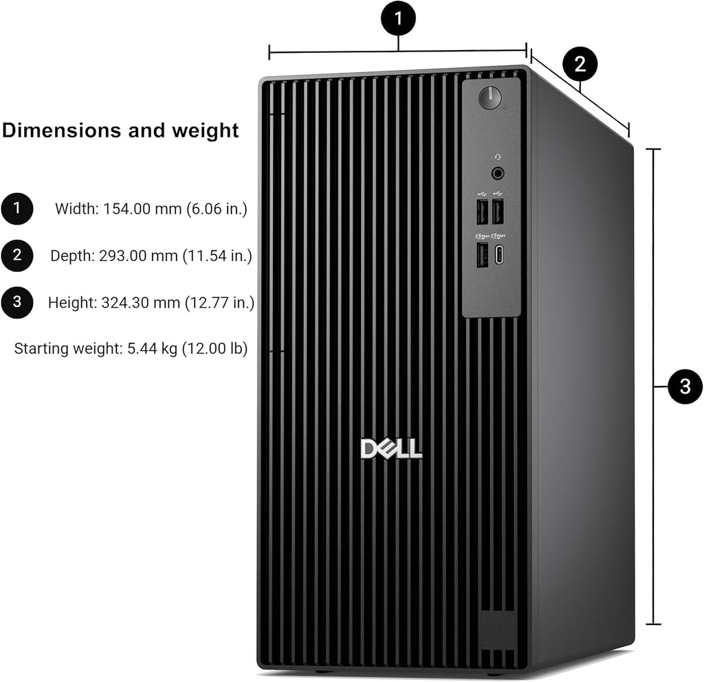 Dell Pro Tower Business Desktop, 14th Gen Intel Core i5-14500 vPro (14-Core/20T), 16GB DDR5 RAM, 512GB PCIe SSD, Intel UHD 770, Windows 11 Pro - for Professional Workstation & Business Productivity
