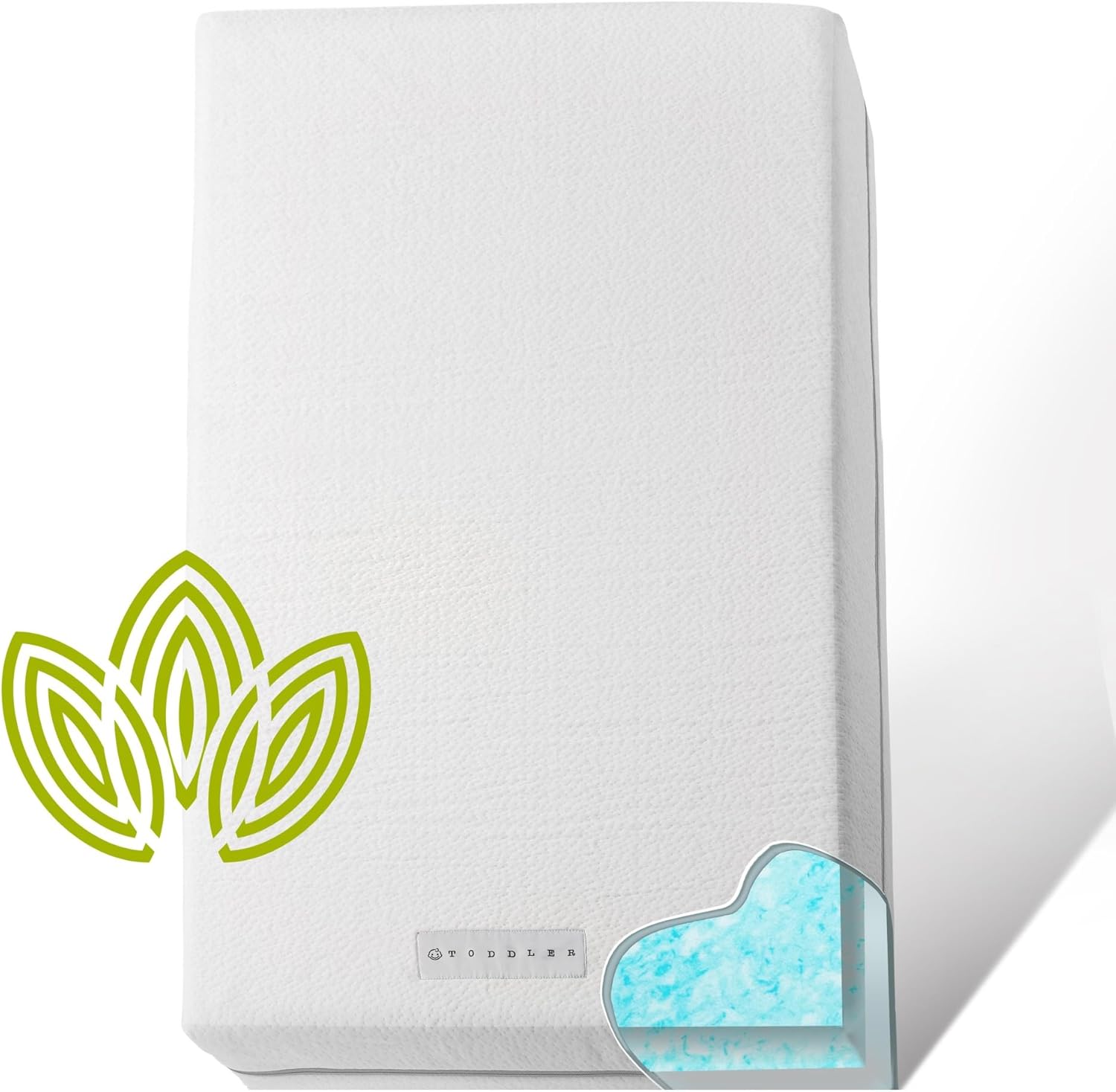 Organic Cotton Covered 2-Sided Crib Mattress | Premium Memory Foam Hypoallergenic Light 2-in-1 Baby Mattress, Firm Support for Infant Soft CertiPUR Foam for Toddler, Waterproof & Washable | 52x27.5x4”