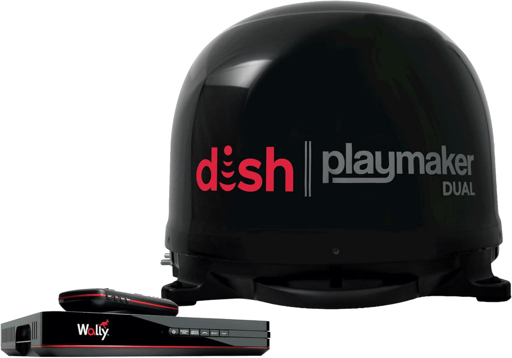 Winegard PL8035R Dish Playmaker Dual with Receiver - Automatic Satellite Antenna W/Dual Receiver Support for PL-70LR - RV, Camping, Tailgating, Outdoor, TV Connectivity - Outdoor