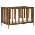 Babyletto Gelato 4-in-1 Convertible Crib with Toddler Bed Conversion in Natural Walnut and Brushed Gold Feet, Greenguard Gold Certified