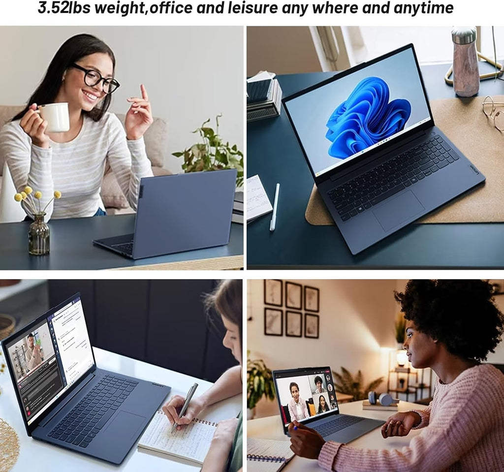 Lenovo Ideapad 3 15.6" Touchscreen Laptop, AMD Ryzen 5 7530U(Beats i7-9850H), 15.6'' FHD Touch Display, 8GB RAM, 1TB SSD M.2 PCIe, Wi-Fi 6, Backlit Keyboard, Windows 11 Pro, Abyss Blue
