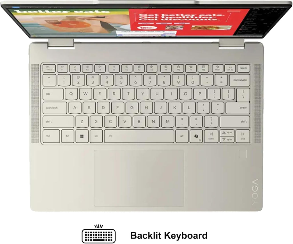 Lenovo Yoga 7 2-in-1 Laptop 14" WUXGA OLED Touch (100% DCI-P3, 600nits HDR) AMD 6-core Ryzen AI 5 340 (Up to 50 Tops) 16GB RAM 512GB SSD for Creator Business Professional Win11 ICP Hub w/Copilot AI