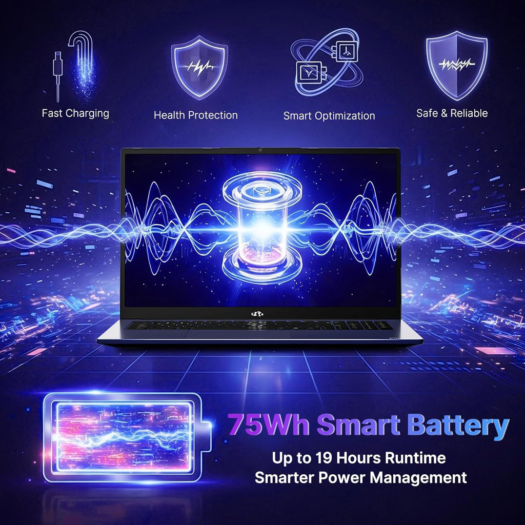 NIMO 17.3 Gaming-Laptop Ryzen 9 8945HS (Beat i9-13900H, Up to 5.2GHz) 16GB RAM, 1TB SSD, Radeon 780M, PD 100W Type-C AI-Enhanced for Copilot VR Ready, 75W Battery, Backlit Keyboard, Fingerprint