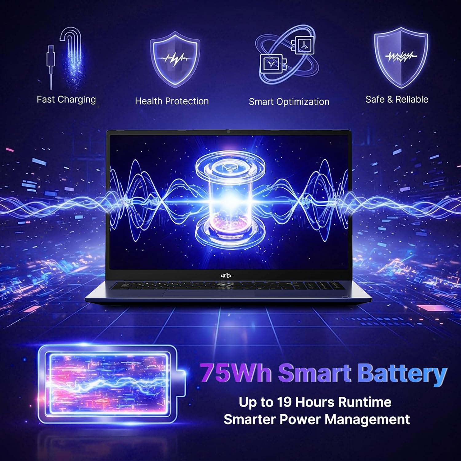 NIMO 17.3 Gaming-Laptop Ryzen 9 8945HS (Beat i9-13900H, Up to 5.2GHz) 16GB RAM, 1TB SSD, Radeon 780M, PD 100W Type-C AI-Enhanced for Copilot VR Ready, 75W Battery, Backlit Keyboard, Fingerprint