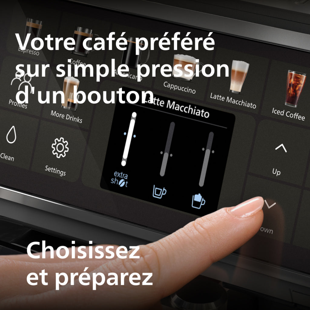 Philips Serie 5500 EP5546/70 Kaffeevollautomat – LatteGo Milchsystem, 20 heiße und kalte Kaffeespezialitäten, 40% leiser mit SilentBrew, QuickStart, Schwarz/Silber