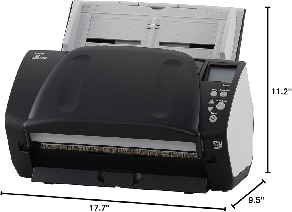 Fujitsu FI-7160 - Document Scanner - Duplex - 8.5 inx14 in - 600 DPIx600 DPI - UP to 60 PPM (Mono)/UP to 60 PPM (Color) - ADF (80 Sheets) - UP to 4000 SCANS PER Day - USB 3.0 (Renewed)