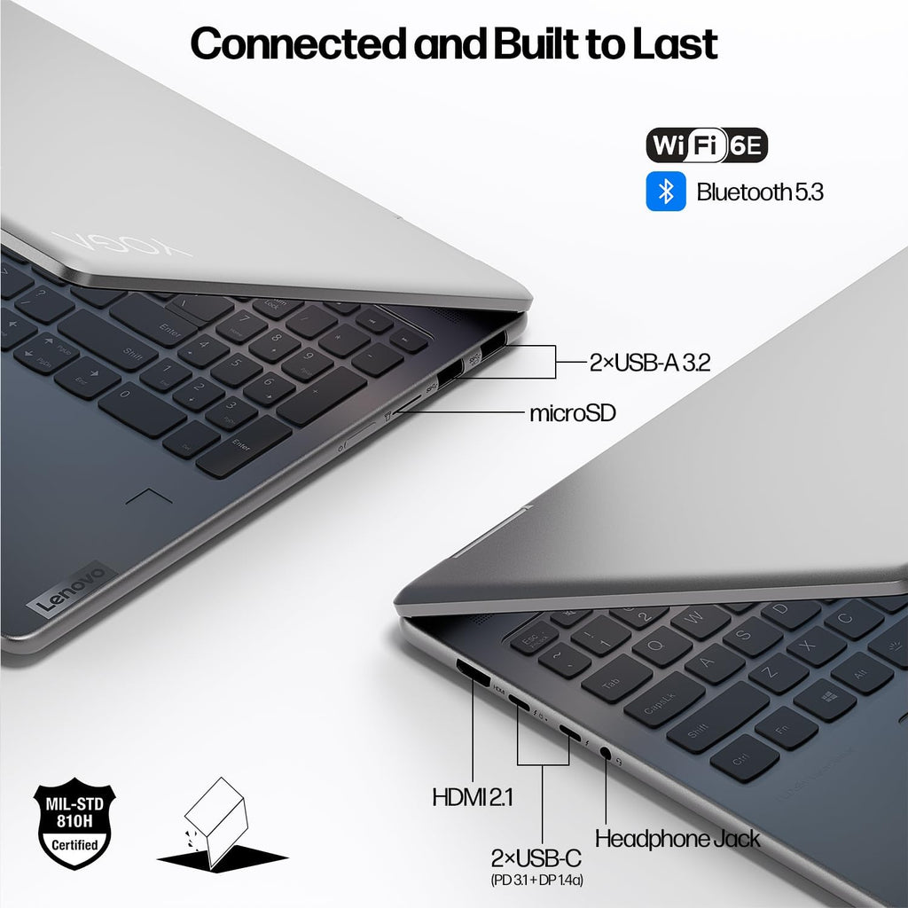 Lenovo Yoga 7 2-in-1 Laptop 16" WUXGA IPS Touch AMD 8-core Ryzen 7 8840HS (>i7-12700H) 16GB RAM 512GB SSD for Creator Designer Business Professional Win11 w/Copilot AI PC