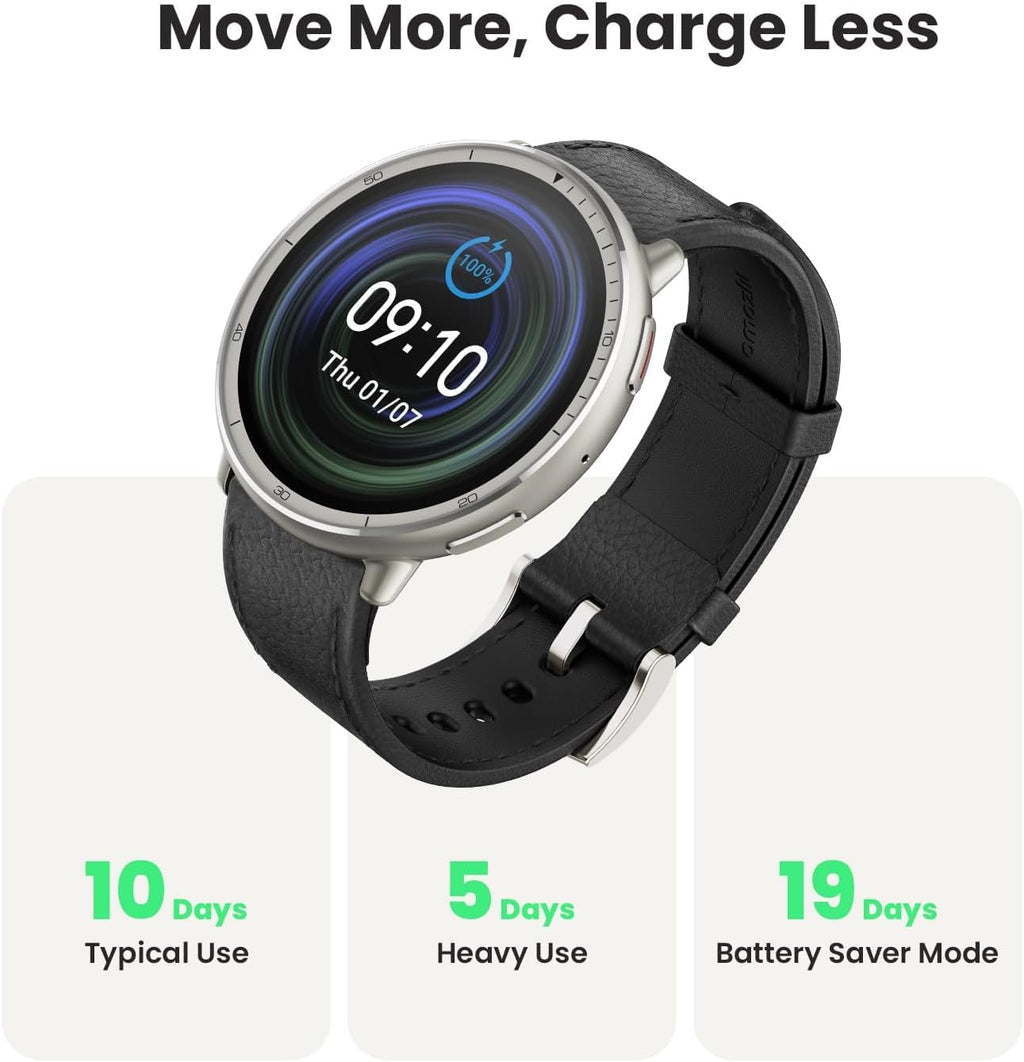 Amazfit Renewed Active 2 Premium Smart Watch for Men Women, 10 Day Battery, GPS & Free Maps, AI, Sapphire Glass, 160+ Sports Modes, Water Resistant, Smartwatch for Android & iPhone(Refurbished)