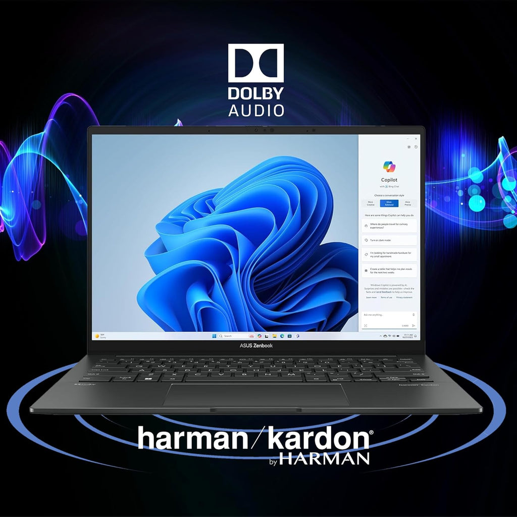 ASUS Zenbook 14 Creator Laptop 14" WUXGA Lumina OLED Touch (500nits HDR, 100% DCI-P3) Intel 16-core Ultra 7 255H (Up to 13 Tops) 16GB RAM 512GB SSD for Business Work Win11 ICP Hub