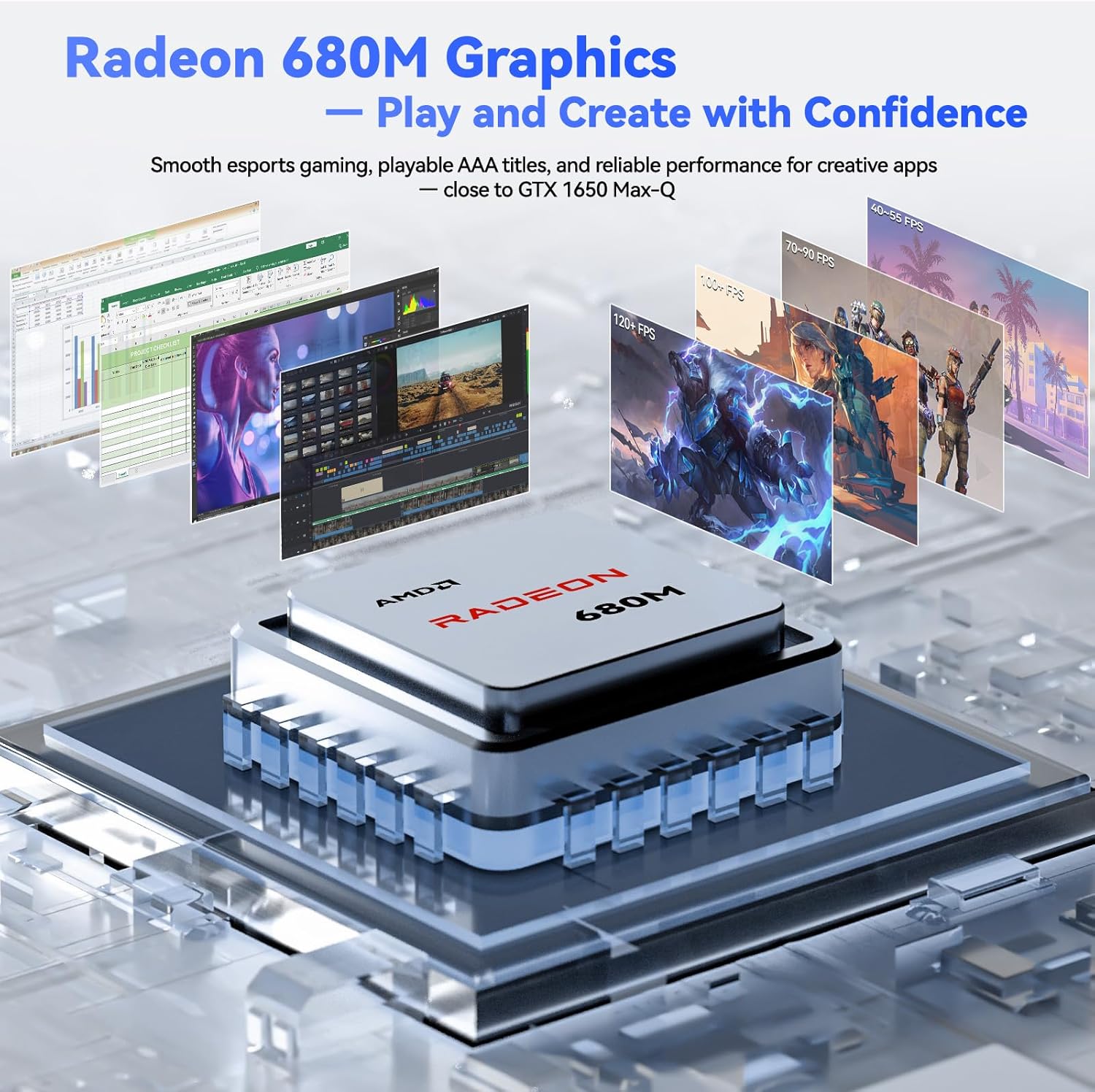 NIMO 17.3" Light-Gaming-Laptop, 8 Cores AMD Ryzen 7 7735HS 16GB RAM 512GB SSD (Beat i7-12650H Up to 4.75GHz) Radeon 680M 100W Fast PD FHD Backlit Keyboard for Content Creators & Student 2-Yr Warranty