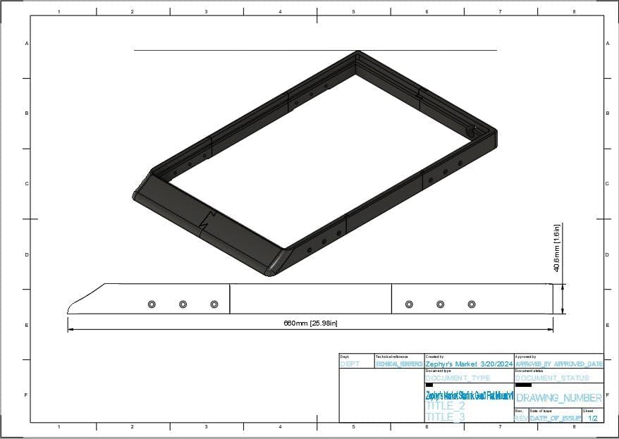 Flat Mount Kit for Starlink Gen 3 Standard Antenna- Speed Mount 1.9in Ultra Low Profile for Campers and RVs - (White ABS)