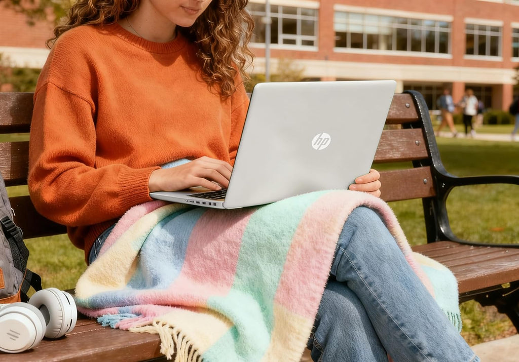 HP Ultrabook Laptop with Copilot AI • 2026 Edition • Intel 4-Core N150 CPU • 8GB RAM & 128GB SSD • Microsoft 365 • Windows 11 • Portable Student Laptop