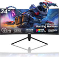 34 Inch Curved Gaming Monitor,21:9 WQHD 3440x1440 165Hz Curved 1500R - Ultrawide Computer Monitor PIP/PBP,1ms(MPRT) 127% sRGB,HDMI & DP,Tilt Adjustable,Panoramic for Office & Immersive Gaming
