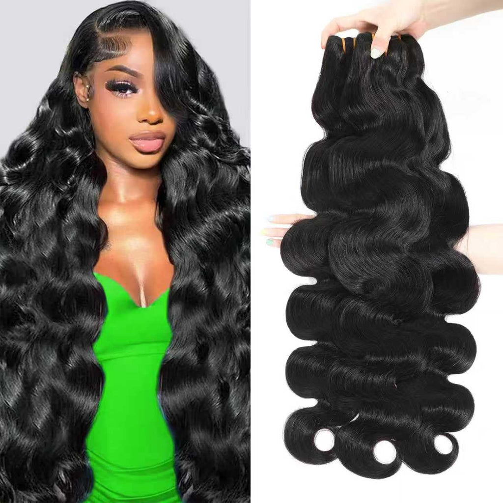 16A Raw Body Wave Bundles Human Hair 100% Human Hair Bundles,Triple Lifespan Virgin Remy Hair Extensions,Keep Texture Silky Soft After Multiple Washes (Body Wave 3 Bundles, 16 18 20 Inch)
