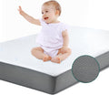 Babelio Premium Memory Foam Crib Mattresses, 2-Stage, with Waterproof Lining & Removable Cover, for Standard Toddler Bed White and Grey