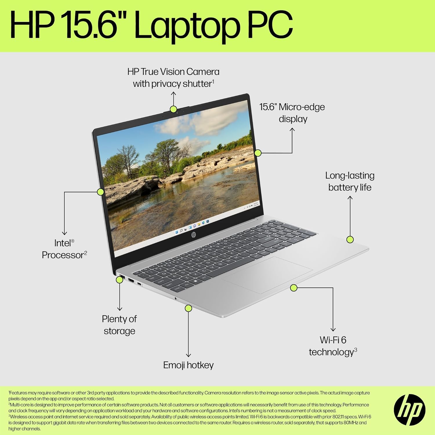 HP 15.6" FHD Laptop 2026 Edition with Copilot AI, 16GB RAM, 1TB SSD, Intel Processor, Long Battery Life, Lightweight 3.64 lbs, Microsoft 365, Windows 11 for Students & Office