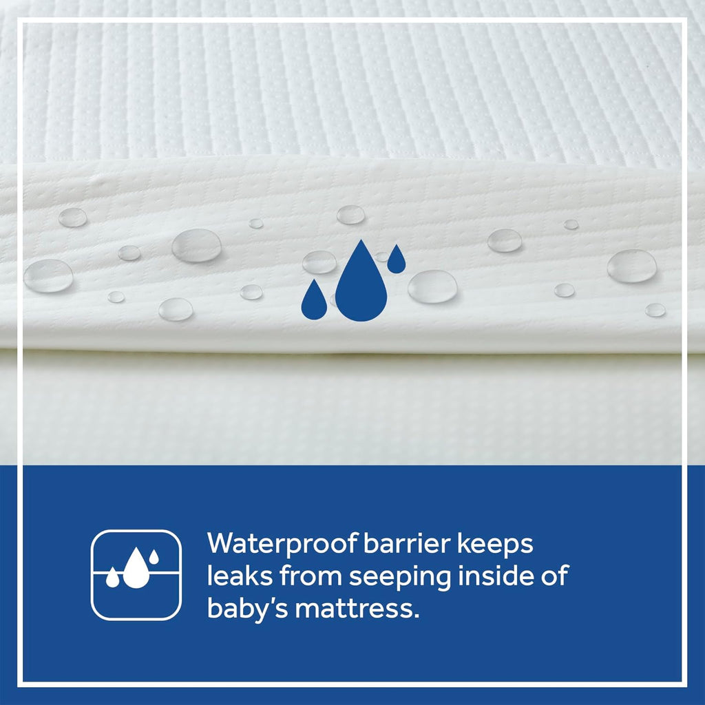 Sealy Baby Refresh Breathable Crib Mattress, GREENGUARD Gold Certified, Made in USA, Removable Knit Cover, 2 Stage, Toddler Bed Fit, Safety & Quality Tested, 52x28