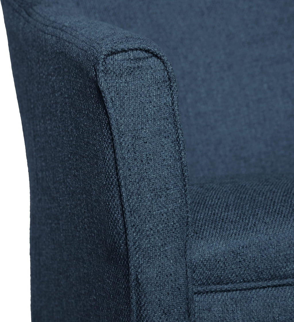 HomePop Barrel Shaped Accent Chair, Blue Texture