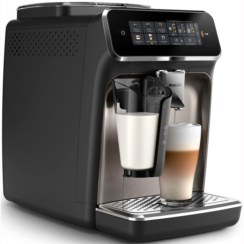 Philips Kaffeevollautomat »EP3347/90 3300 Series, 6 Getränke (heiß oder eisgekühlt),« LatteGo-Milchsystem, SilentBrew Technologie, Chrom-Schwarz