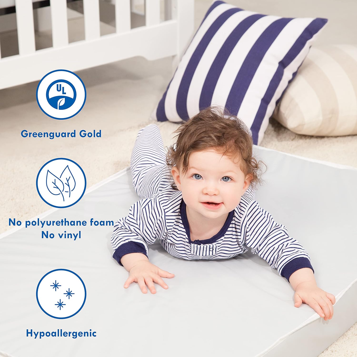 DaVinci Complete Slumber Crib & Toddler Mattress, Firm support, Lightweight, Waterproof, Greenguard Gold Certified