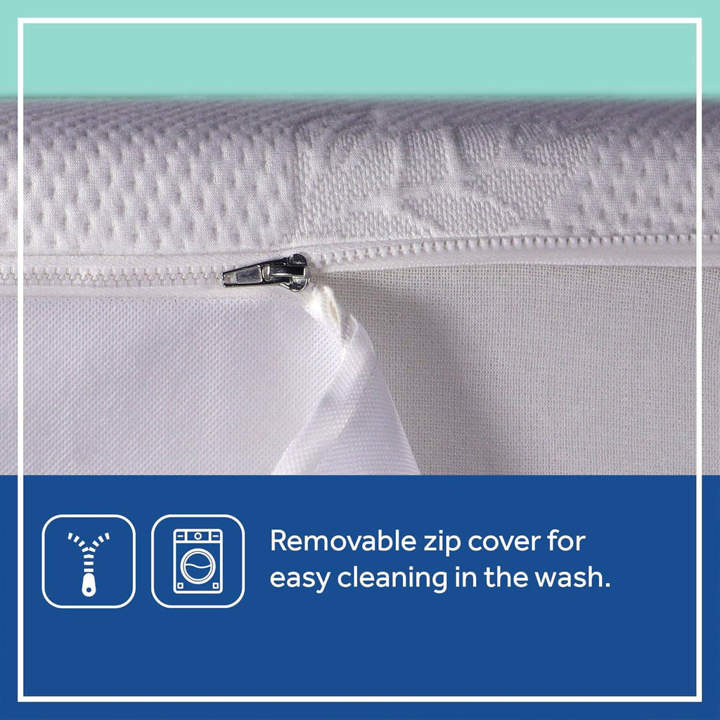 Sealy Baby Cozy Brilliance Breathable Crib Mattress, GREENGUARD GOLD Certified, Made in USA, Firm Dual Firmness, Toddler Bed Fit, Rayon, Waterproof, Non Toxic, Washable Zip Cover, 52” x 28