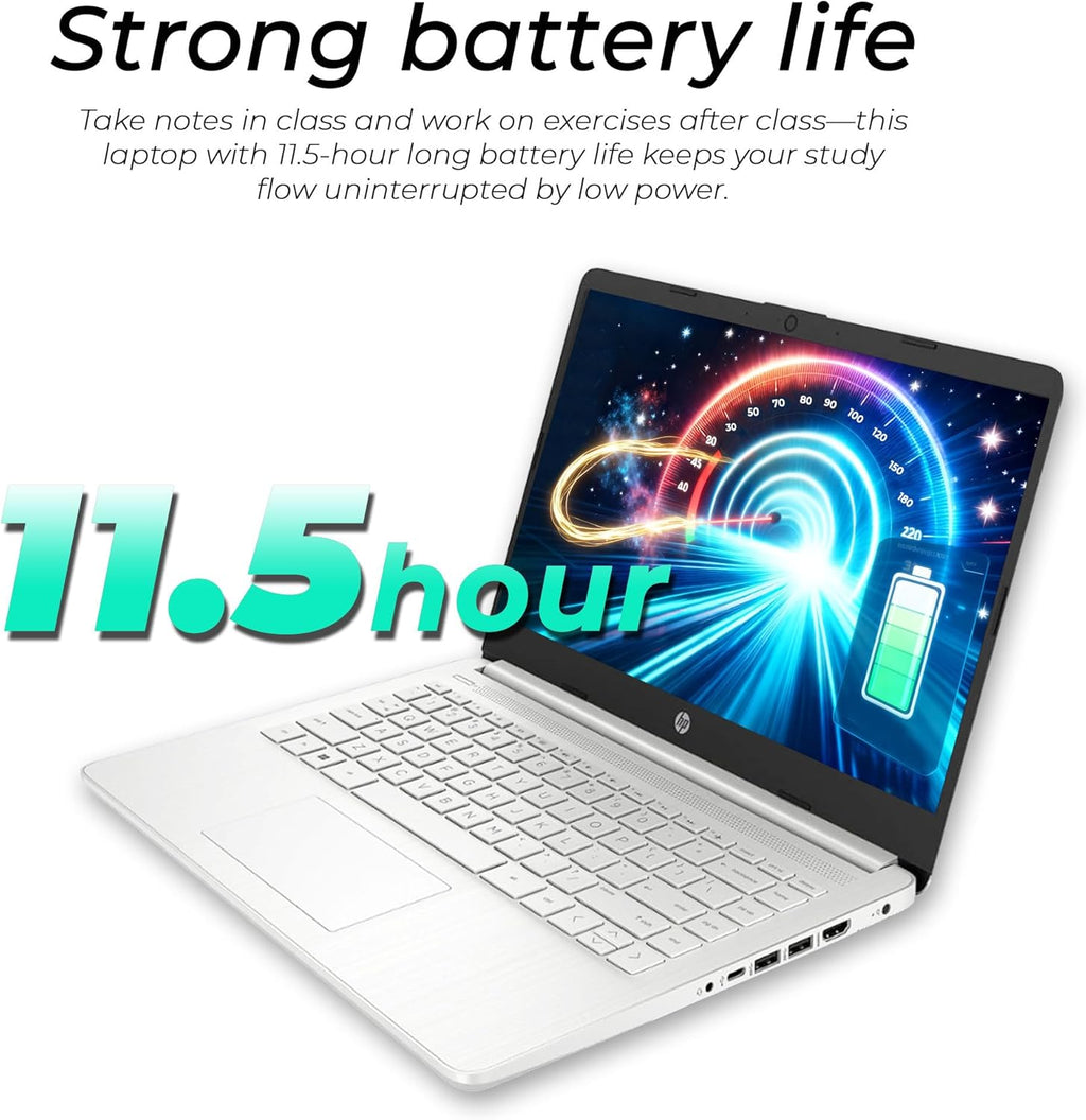 HP Everyday Laptop with Copilot AI • 2026 Edition • 8GB RAM - 256GB SSD • Microsoft Office 365 Included • Thin & Portable • Fast Charge and 12hrs Battery • Windows 11 | w/o Mouse