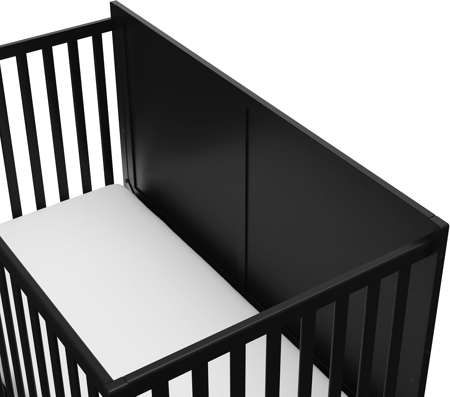 Graco Melrose 5-in-1 Convertible Crib with Drawer – GREENGUARD Gold Certified, Fits Standard Crib Mattress, Converts to Toddler Bed, Daybed and Full Bed, 4 Adjustable Mattress Heights (Black)
