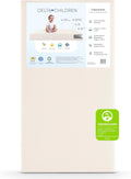 Delta Children CleanEarth Certified Organic Crib and Toddler Mattress – GOTS Certified, Non-Toxic Breathable Baby Mattress - Regulates Temperature, 10-Year Warranty