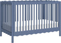 Babyletto Swell 4-in-1 Convertible Crib with Toddler Bed Conversion Kit in Cove Blue, Greenguard Gold Certified, Made of 100% Solid Wood