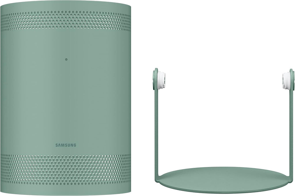 Samsung SP-LFF3CLAXXZA 30-100 Inch The Freestyle Gen2 Smart Projector with a Samsung VG-SCLB00NS The Freestyle Skin and Cradle - Forest Green (2023)