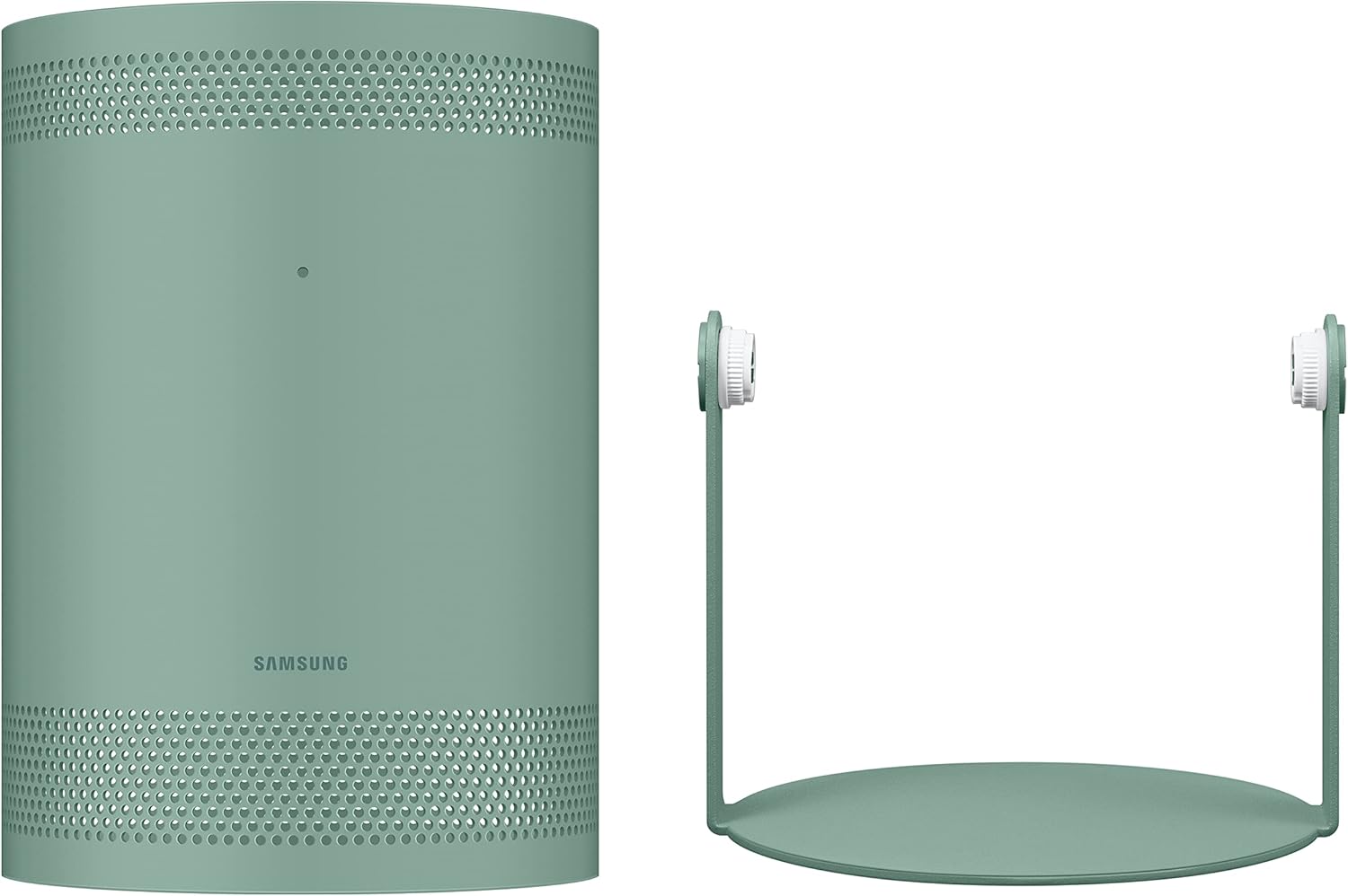 Samsung SP-LFF3CLAXXZA 30-100 Inch The Freestyle Gen2 Smart Projector with a Samsung VG-SCLB00NS The Freestyle Skin and Cradle - Forest Green (2023)
