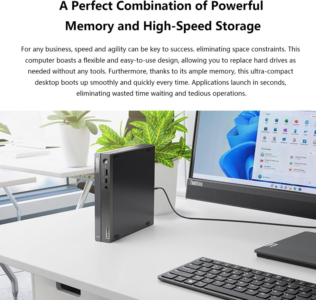 Lenovo ThinkCentre neo 50q Gen 4 Business MFF Desktop, 13th Gen Intel Core i5-13420H, 16GB RAM, 512GB PCIe SSD, Display Port, HDMI, RJ-45, Wi-Fi, Windows 11 Pro