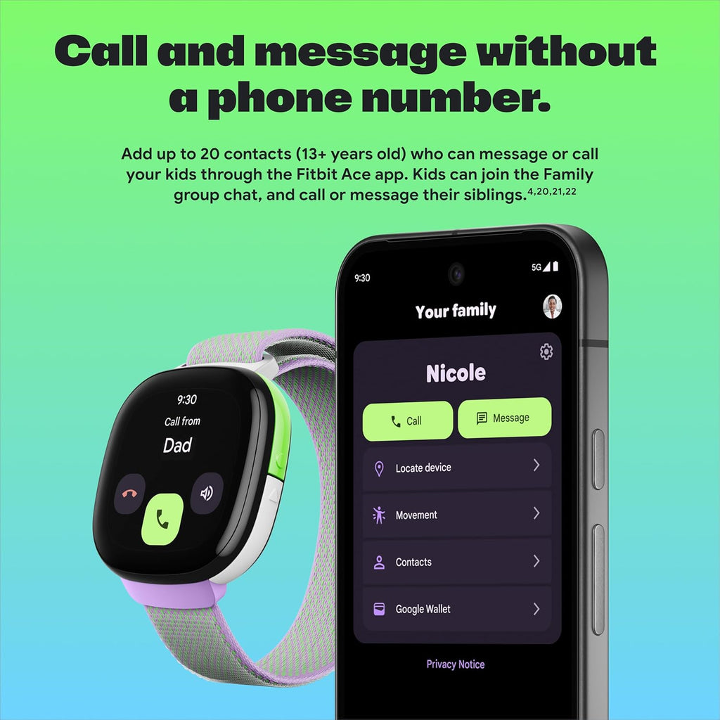 Fitbit Google Ace LTE - Kids Smartwatch with Call, Message, GPS, and Activity-Based Games, Ace Pass Data Plan Required - Mild - Strange Arcade