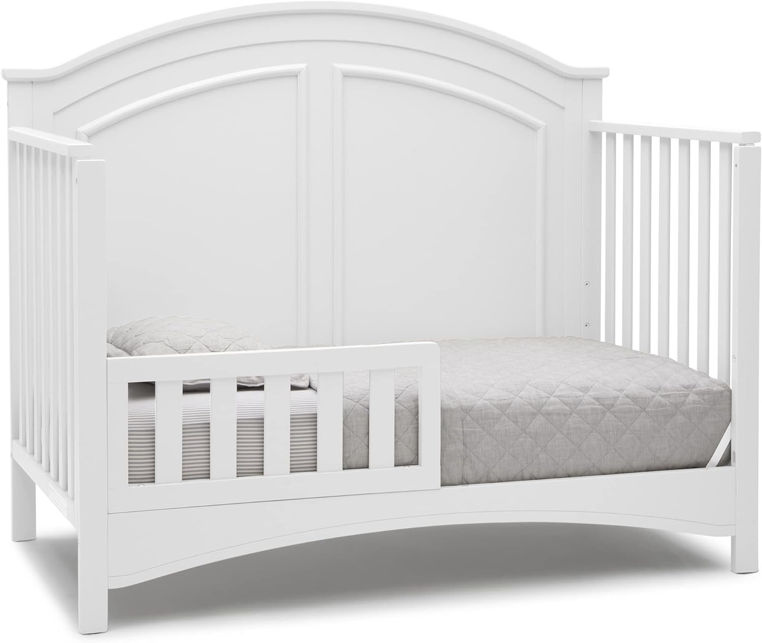 Delta Children Perry 6-in-1 Convertible Crib - Greenguard Gold Certified, Bianca White