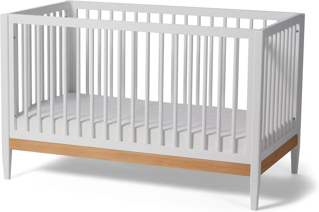 Little Seeds Clover 4-in-1 Convertible Crib, True White/Natural