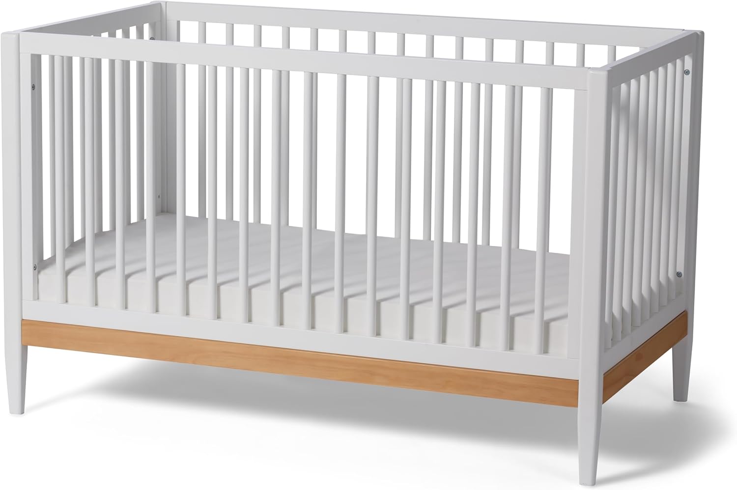 Little Seeds Clover 4-in-1 Convertible Crib, True White/Natural