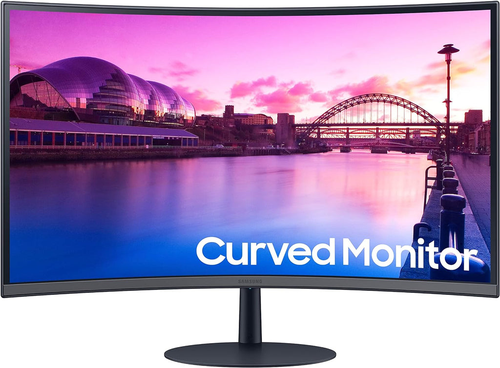 SAMSUNG 32-Inch S39C Series FHD Curved Gaming Monitor, 75Hz, AMD FreeSync, Game Mode, Advanced Eye Comfort, Frameless Display, Built in Speakers, Slim Metal Stand, LS32C392EANXGO, Black